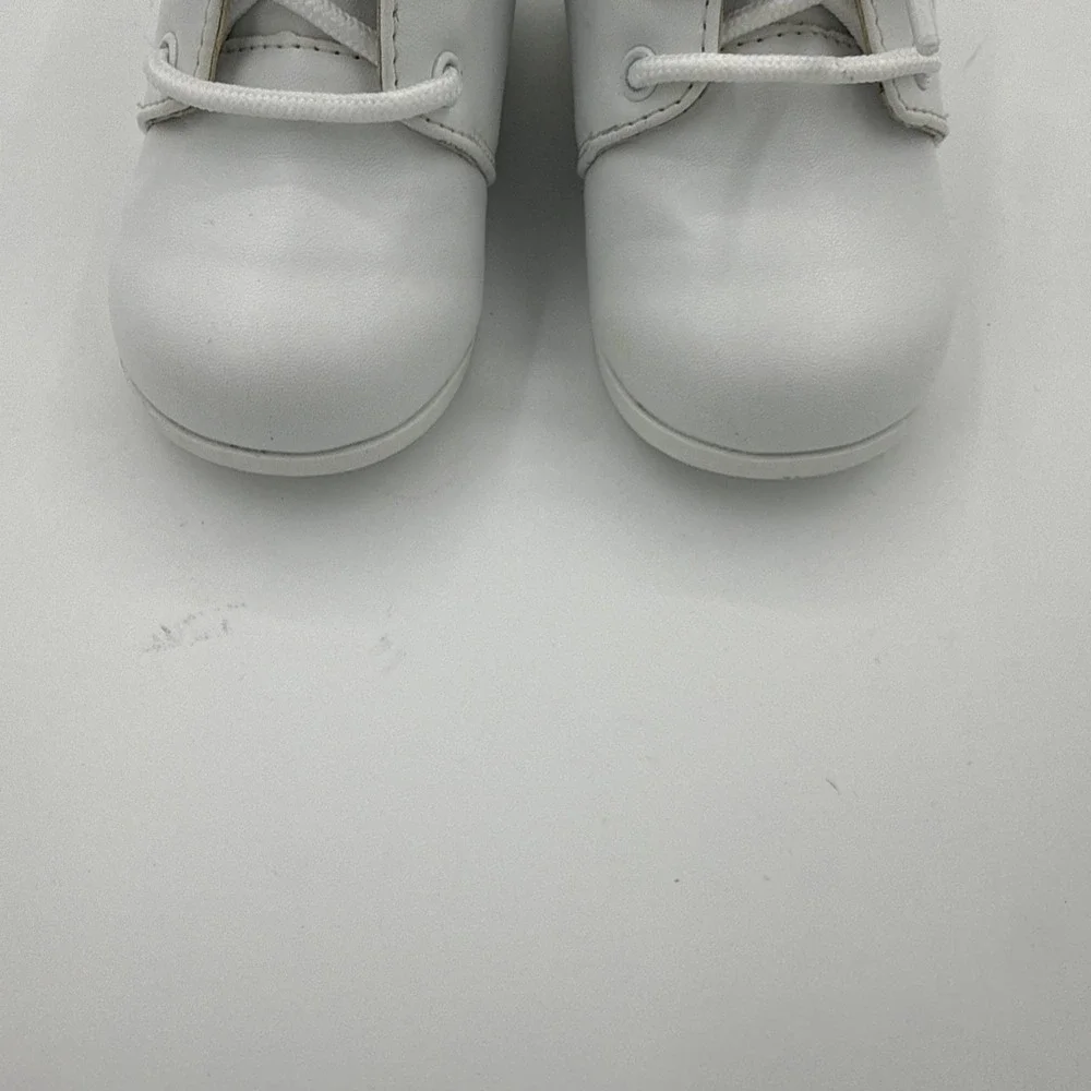 Algeria Kids Classic White Leather Lace Up Shoes Christening Dress Shoes Sz 6